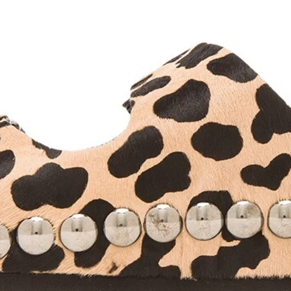 GIAMBATTISTA VALLI Studded Pony Hair Sandals